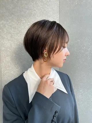 ショート 透明感カラー　中嶋 将城のヘアスタイル