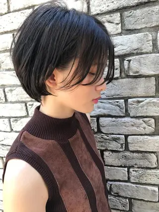 ショート カラー パーマ 羽田 ひろむのヘアスタイル