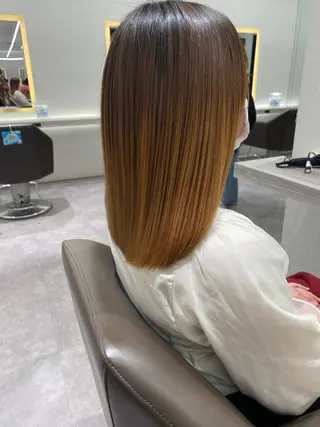 セミロング ムトウセイマ/艶髪 /艶ケアWブリーチのヘアスタイル