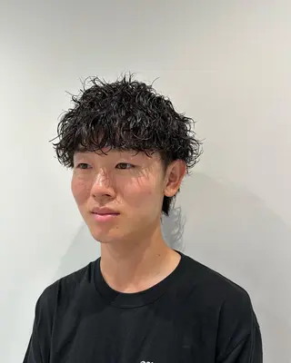 ショート パーマ メンズ パーマ/ハイトーン スパイキー/神田正紀のヘアスタイル