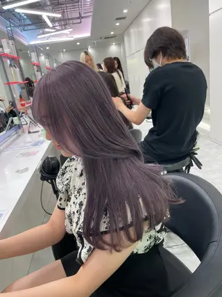 ロング カラー ヘアアレンジ 💓ブリーチ特化 透明感💓あい💓のヘアスタイル