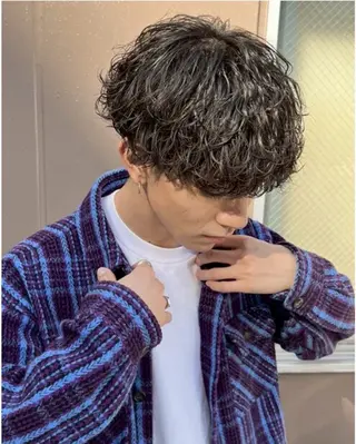 ショート パーマ メンズ fifth名駅所属・メンズパーマ 名古屋/水谷颯のヘアスタイル