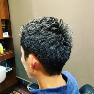 ショート パーマ メンズ ヒロ銀座 バーバーショップ神楽坂所属・ひらお あおとのヘアスタイル