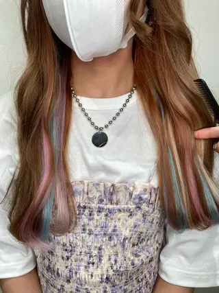 ロング ENA💗NEXT /ハイトーンエクステのヘアスタイル