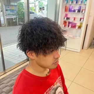 ショート パーマ メンズ 韓国風メンズ/毛流れ ヘアなら須田龍世のヘアスタイル