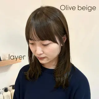 ミディアム 似合わせ/透明感 /レイヤー/りほ🤍のヘアスタイル