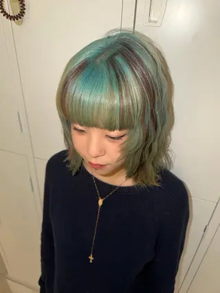 ミディアム カラー りん 渋谷のヘアスタイル