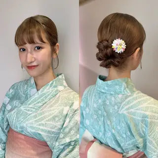 ヘアアレンジ レイヤーカット✂︎池 袋個室サロンkumaのヘアスタイル
