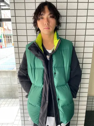 ミディアム パーマ メンズ ruki yabeのヘアスタイル