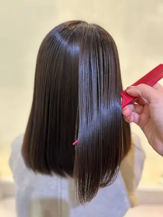 ミディアム カラー 髪質改善/縮毛矯正 ササキナツミのヘアスタイル