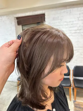 ミディアム 顔周り/レイヤー/ 透明感/あやか💕のヘアスタイル