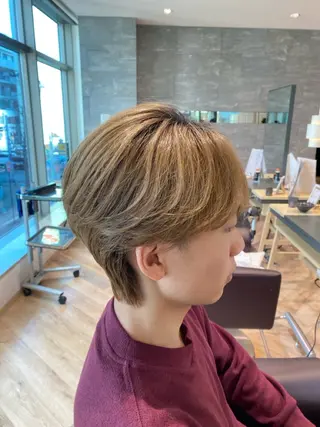 ショート カラー メンズ メンズ特化/フェザー /パーマ/伊勢元のヘアスタイル