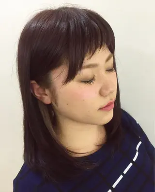 ミディアム カラー ﾊｲﾄｰﾝ/ｼｮｰﾄ 村上淳乃🐥のヘアスタイル