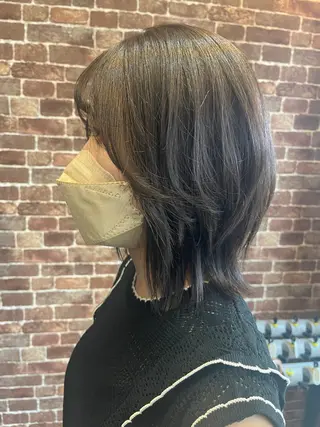 ミディアム パーマ ヘアアレンジ マツエク・マツパ times salon名駅所属・久木原 ゆりのヘアスタイル