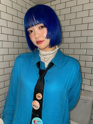 ショート カラー ボブ.顔周りカット カット/ユキカのヘアスタイル