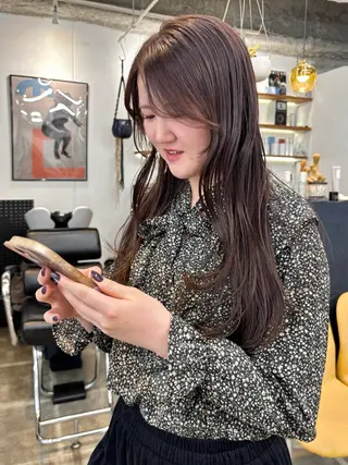 ロング カラー 暖色カラー/天神/ ヘイマサクラのヘアスタイル