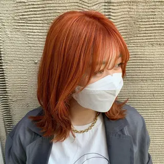 ミディアム in'dexhair U所属・ブリーチ🌈ハイトー ンカラー ✨アニカ✨のヘアスタイル