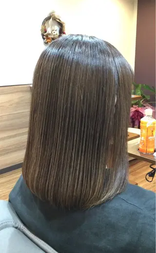 ミディアム パーマ Annon プライベートサロンのヘアスタイル