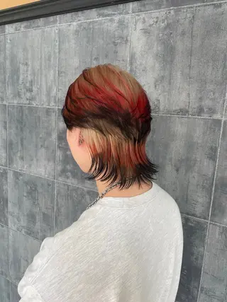 メンズ cure 船橋店所属・メンズヘア/艶カラー /ブリーチ/魁人のヘアスタイル