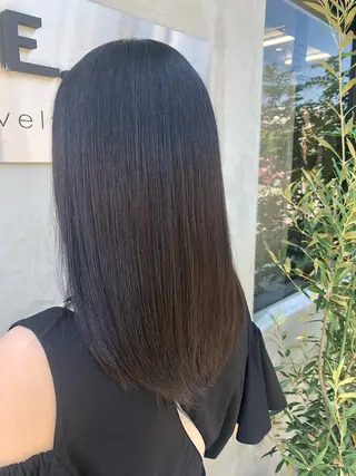 ロング 【髪質改善】 【酸性ストレート】のヘアスタイル