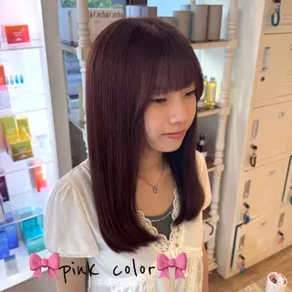 ミディアム カラー ボブカット/ むなかたももか🐾のヘアスタイル