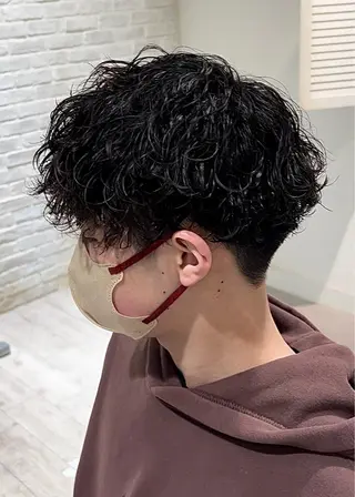 パーマ メンズ 曲がる縮毛矯正 LIBER 　岩名のヘアスタイル