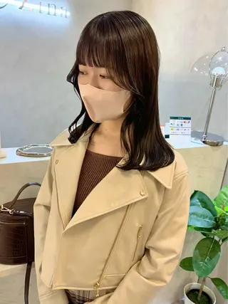 セミロング カラー 韓国ヘア🇰🇷/ 顔周り/松田光里のヘアスタイル