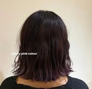 ミディアム カラー 顔周りレイヤー 🎀マリノのヘアスタイル