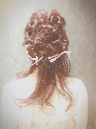 セミロング ヘアアレンジ ハットリ ユウイチのヘアスタイル