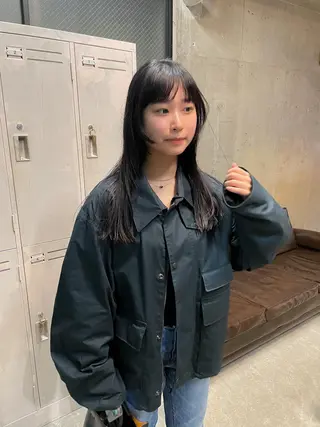 ロング カラー パーマ/レイヤー 岩山丈一郎のヘアスタイル