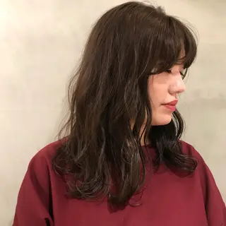 セミロング カラー アンニュイヘア🪽 ayumiのヘアスタイル