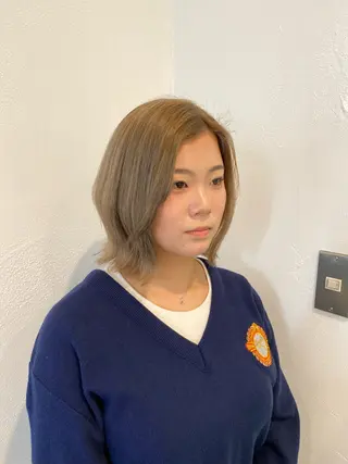 ミディアム カラー GO TODAY神戸三宮所属・あ きのヘアスタイル