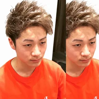 ショート カラー メンズ メンズヘア特化 崎田 成人のヘアスタイル