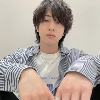 ショート カラー メンズ CLUTCH天王寺 西藤遥河のヘアスタイル