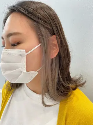 ミディアム カラー 透明感カラー 松田晃代のヘアスタイル