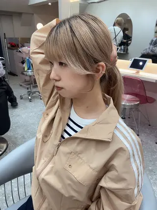 ミディアム 新宿/韓国ヘア 中明度カラー/かやのヘアスタイル