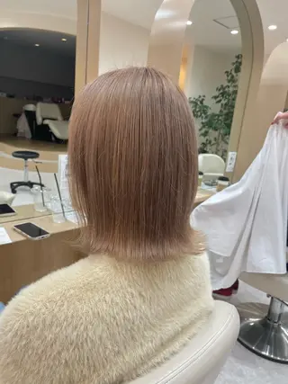 ミディアム ベージュカラー🧸/ 松崎/東区/田中理沙のヘアスタイル