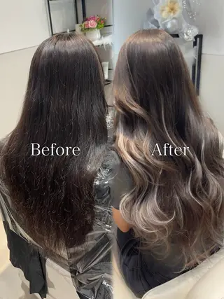 ロング カラー MEI💫銀座 エクステ/艶カラーのヘアスタイル