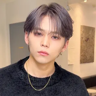 ショート カラー メンズ 岡田大志🇰🇷 中/韓メンズヘアのヘアスタイル