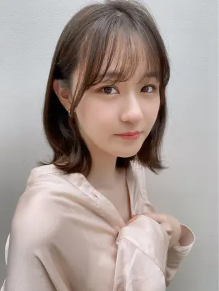 ミディアム カラー 🪭risa 暖色/レイヤー🪭のヘアスタイル