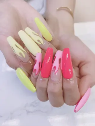 ロング JNA認定講師🌸 RIEのネイルデザイン