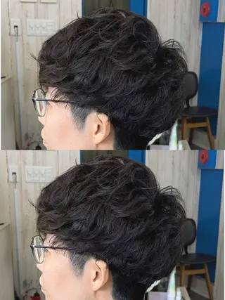 パーマ メンズ メンズパーマ/顔周り レイヤー店長えのもとのヘアスタイル