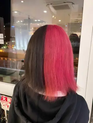 セミロング カラー 艶ハイトーン👑♡ NATSUKIのヘアスタイル