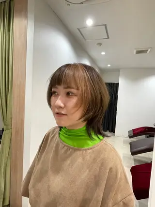 ミディアム 堀田 柊のヘアスタイル