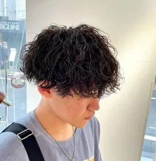 ショート パーマ メンズ 【メンズ特化】 池田大成✂︎のヘアスタイル