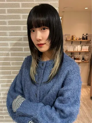 ロング ボブレイヤー／ 今城愛友花のヘアスタイル