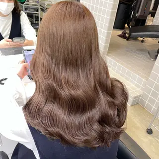 セミロング カラー ヘアアレンジ 韓国レイヤー&ピンク 艶髪🩶maikoのヘアスタイル