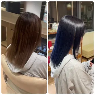 ミディアム カラー CONAN｜レイヤー ボブ／ハイトーンのヘアスタイル