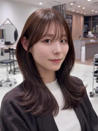 セミロング 映える顔まわり/前髪 特化 💗 ユキマのヘアスタイル