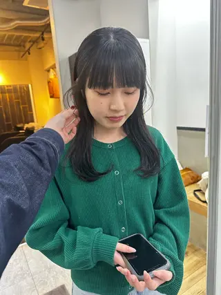 セミロング カラー nao/福岡美容室 パーマ/ボブパーマのヘアスタイル